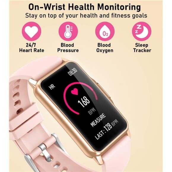 Smart Watch Health Fitness Tracker with 24/7 Heart Rate  Sleep Monitor - Picture 4 of 8